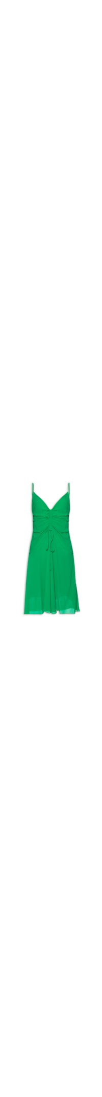 Vestido Curto Franzido Frente - Verde