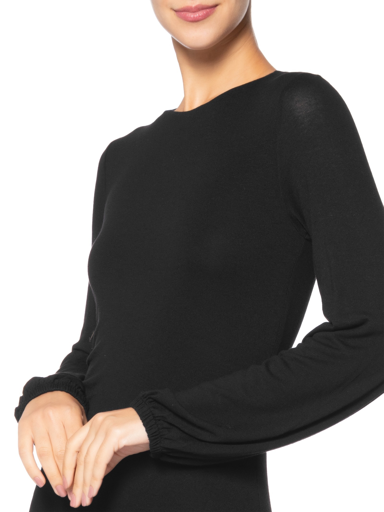 Vestido Curto Franzido Lateral Preto Animale Jeans