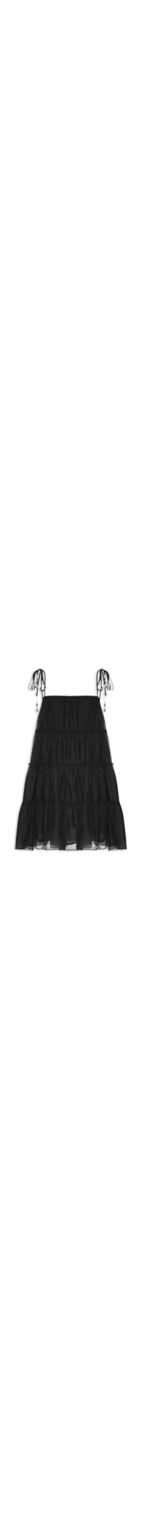 Vestido Curto Franzido - Preto