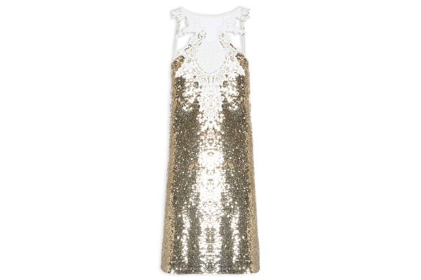 Vestido Curto Frente Única - Dourado