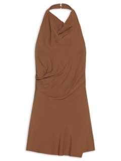 Vestido Curto Frente Única - Marrom by FARM