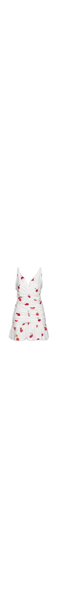 Vestido Curto Frutinha De Mesa - Branco