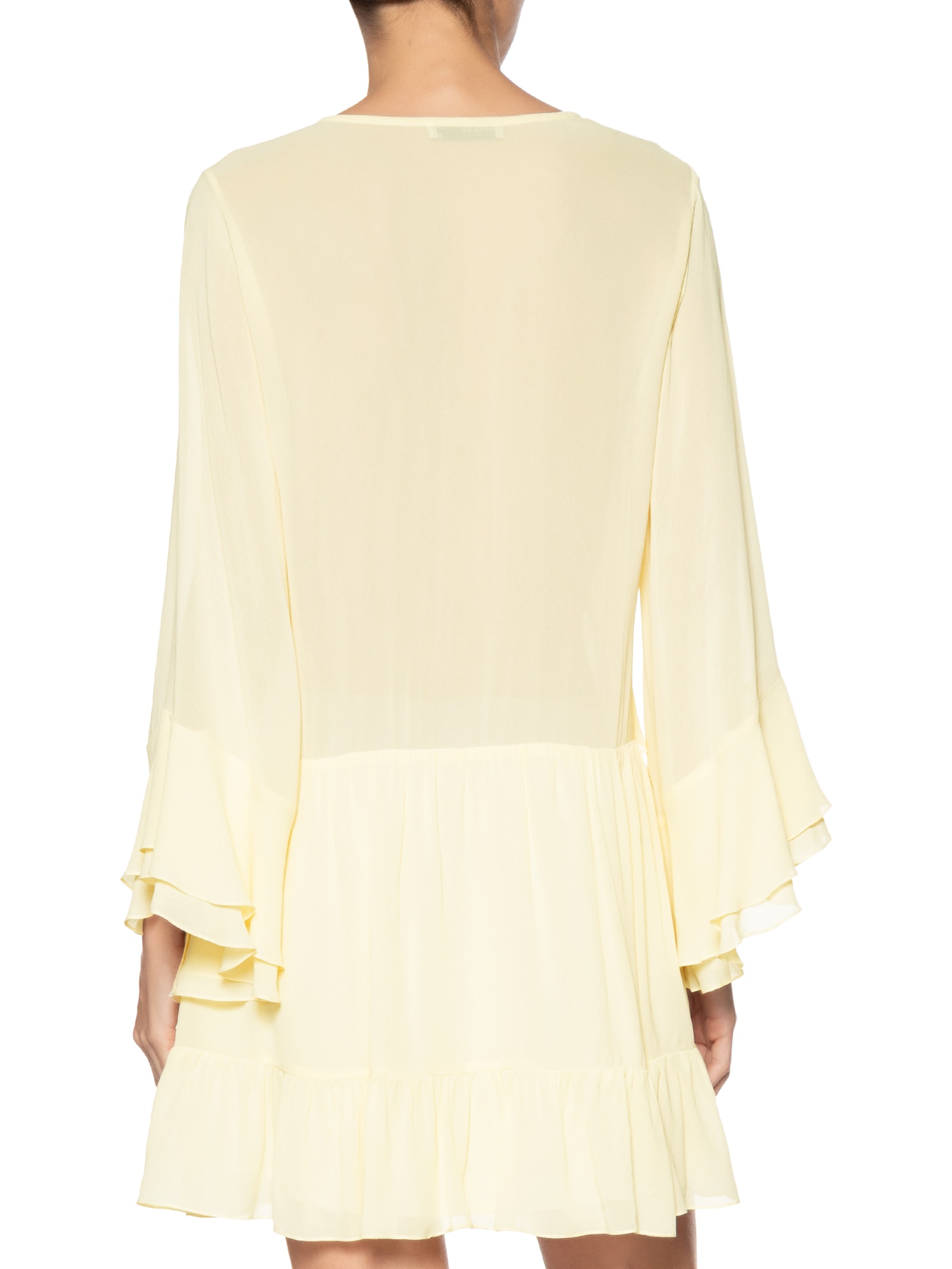 Vestido Curto GGT Babados Amarelo Dress To