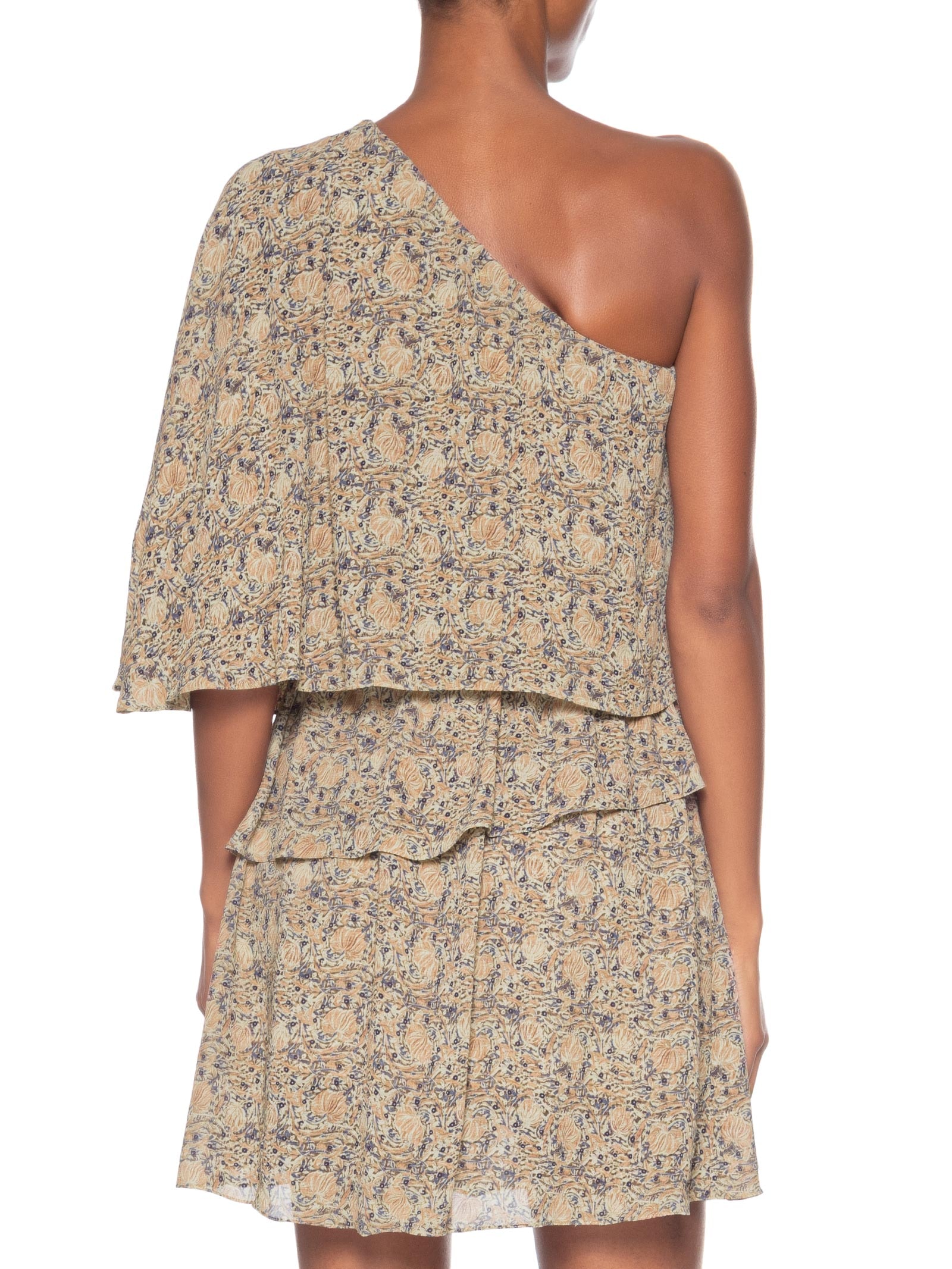 Vestido Curto Ggt Estampa Fable Bege Maria Filó