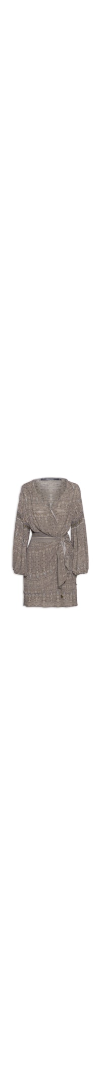 Vestido Curto GGT Estampa Olive - Cinza