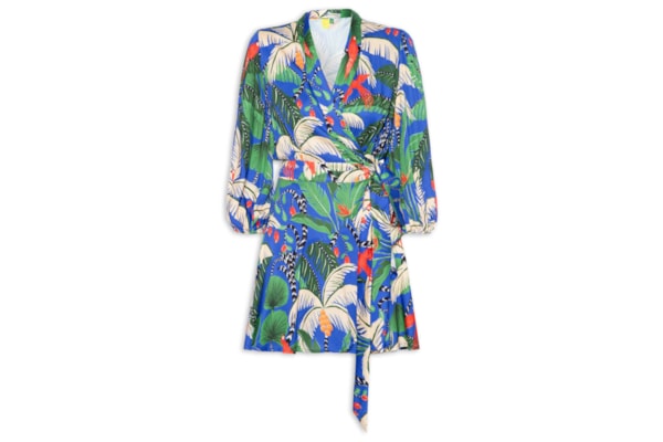 Vestido Curto Ilha Da Noite - Azul 