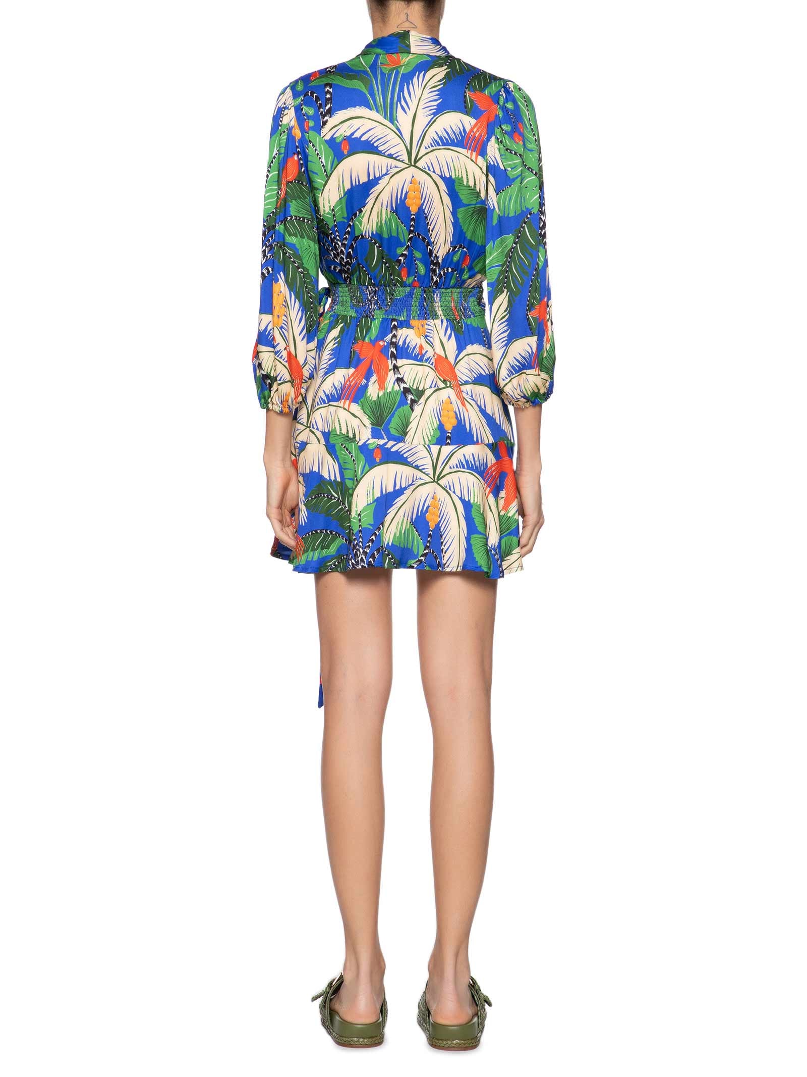 Vestido Curto Ilha Da Noite Azul  Farm