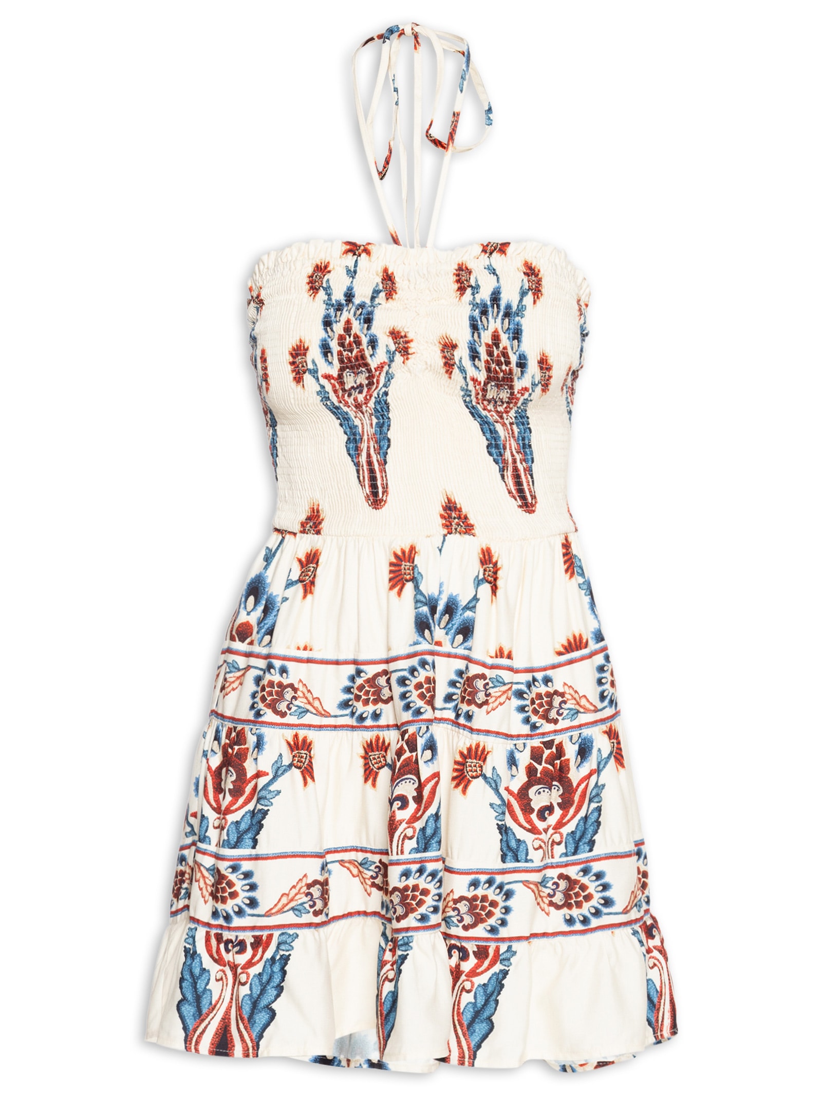 Vestido Curto Indra Off White Farm