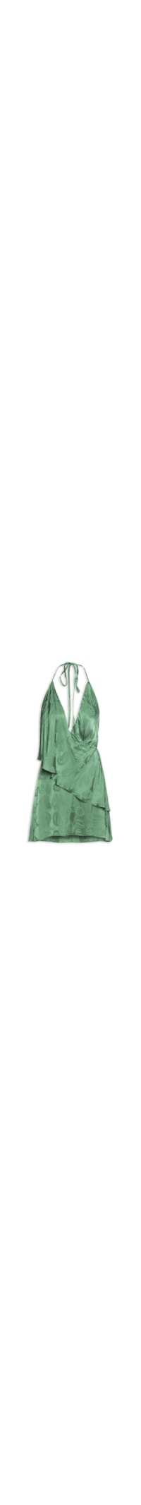Vestido Curto Jacquard Conchas - Verde