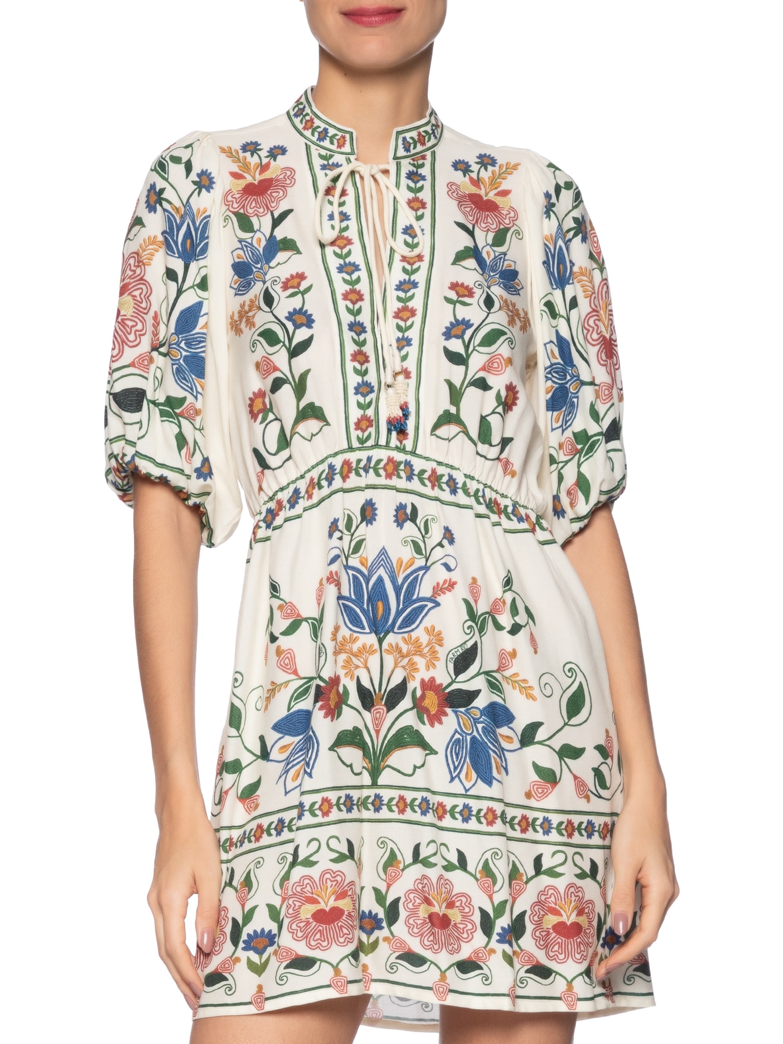 Vestido Curto Jardim Beleza Branco  Farm
