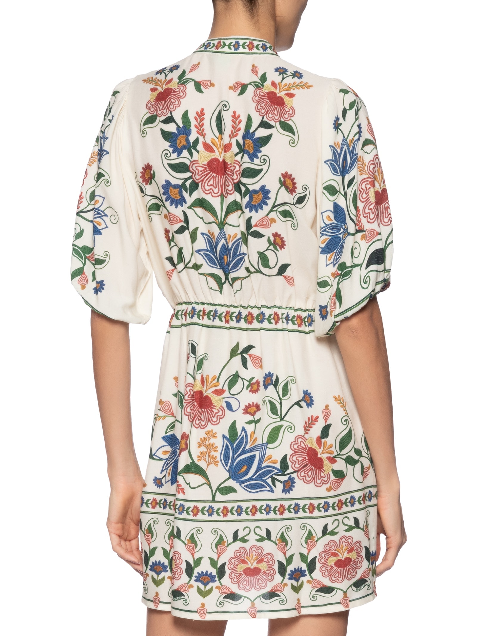 Vestido Curto Jardim Beleza Branco  Farm