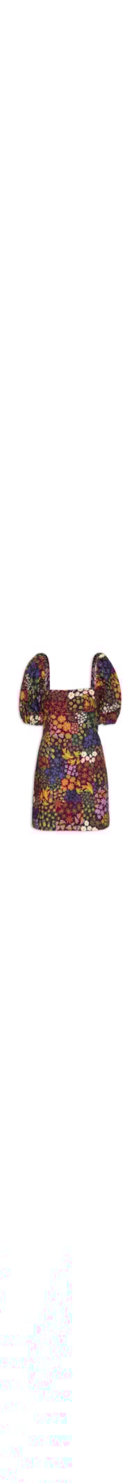 Vestido Curto Jardim De Morango - Preto