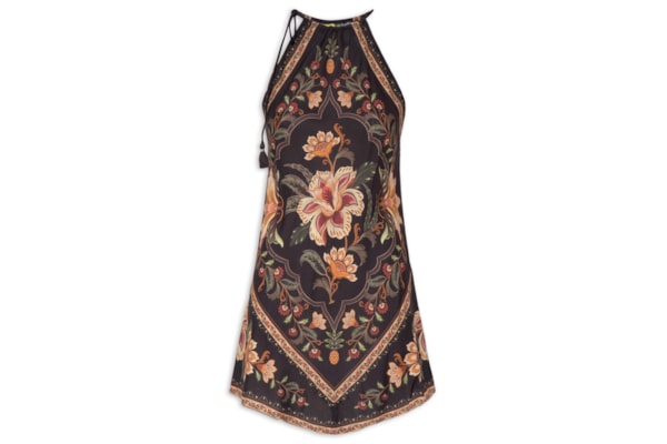 Vestido Curto Jardim Majestoso - Preto