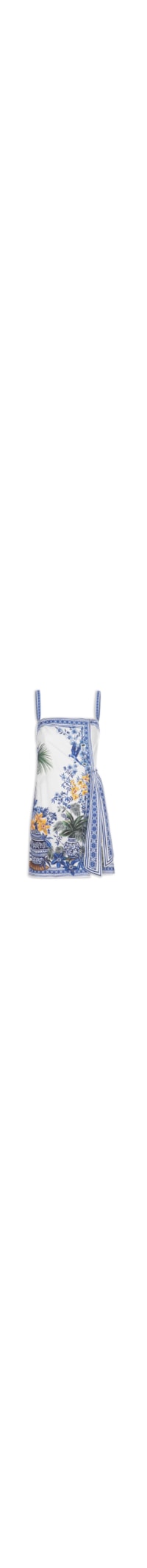 Vestido Curto Jardim Oriental - Azul