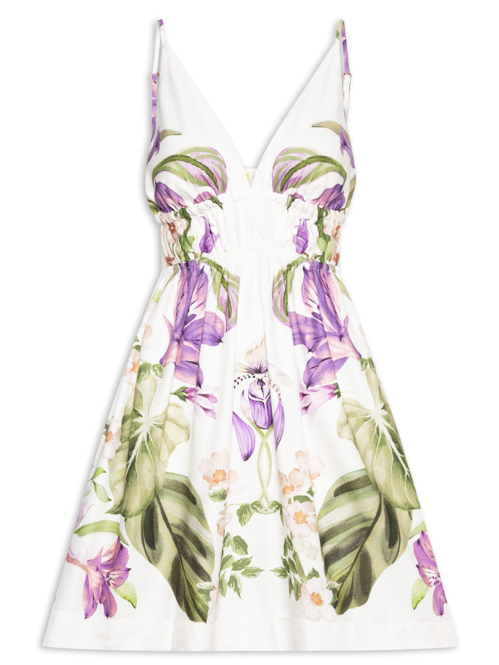 Vestido Curto Jardim Sereno – Branco Farm