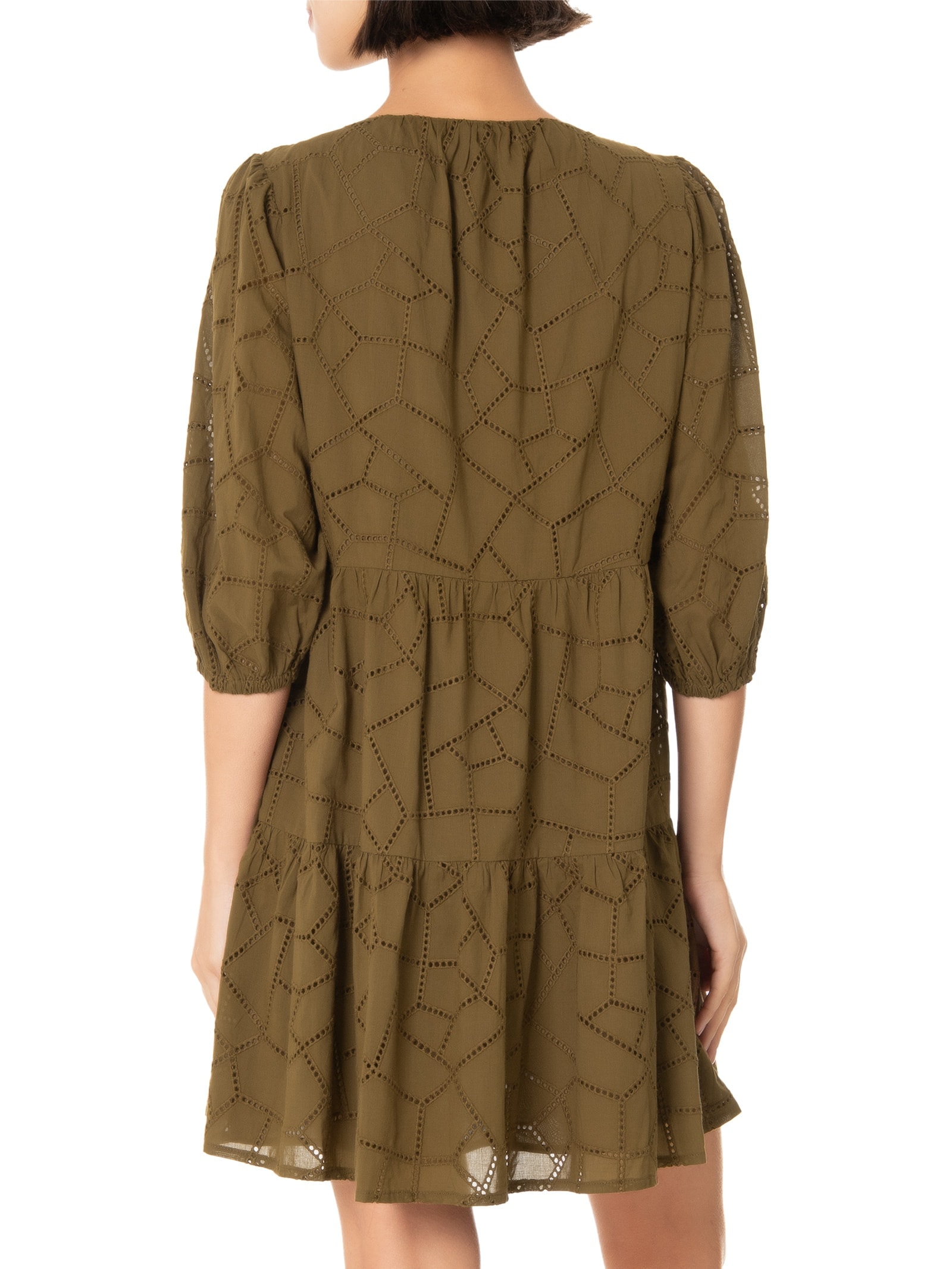 Vestido Curto Laise Arquitetura Verde Cantão