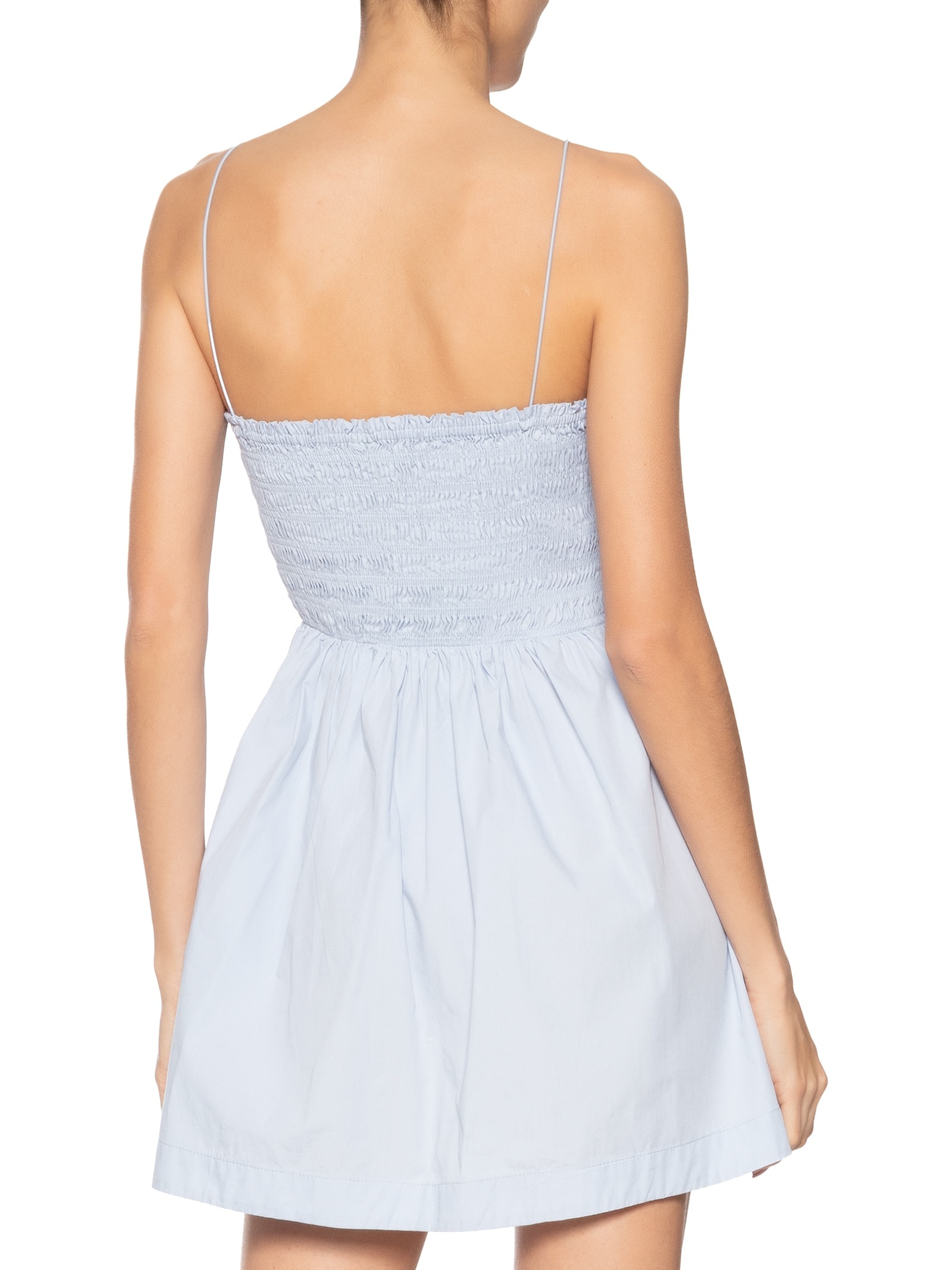 Vestido Curto Lastex Alcinhas Azul Farm