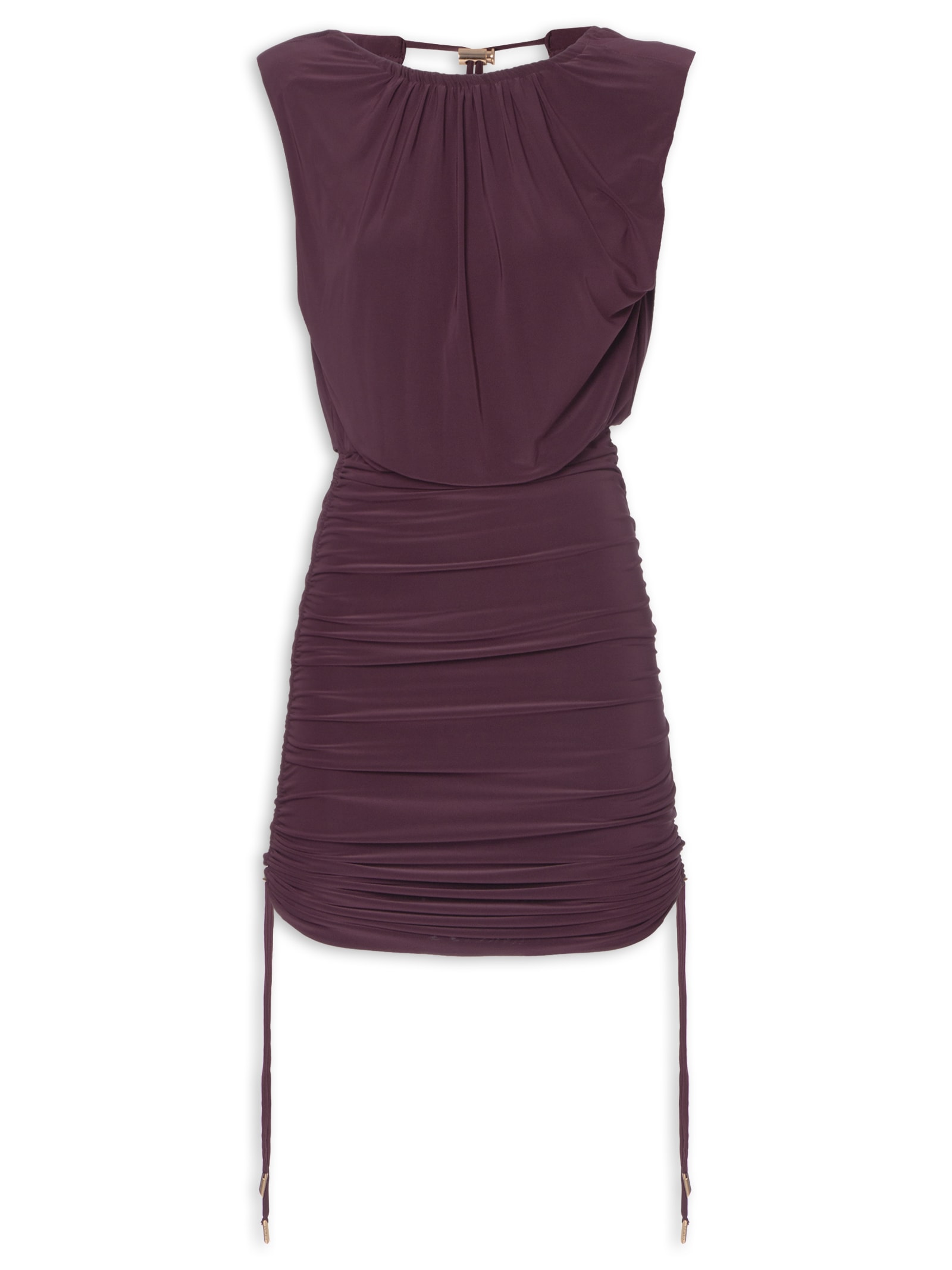 Vestido Curto Lateral Franzida Vermelho Animale