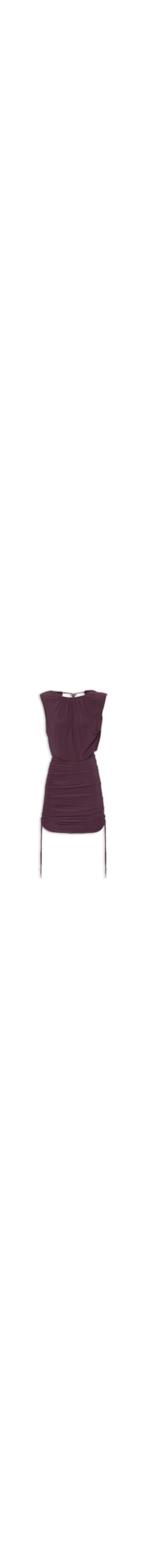 Vestido Curto Lateral Franzida - Vermelho