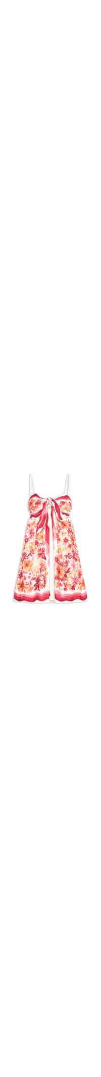 Vestido Curto Lenço Floraline – Vermelho