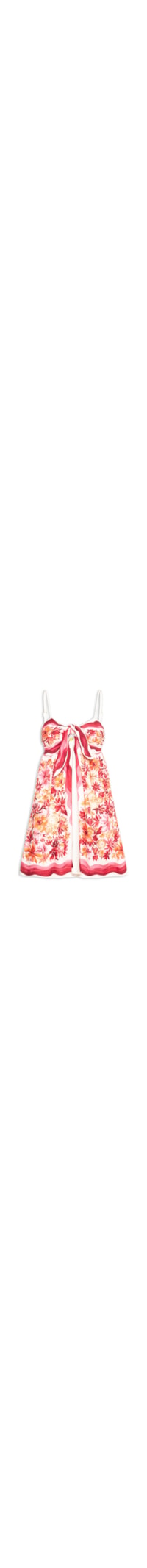 Vestido Curto Lenço Floraline – Vermelho