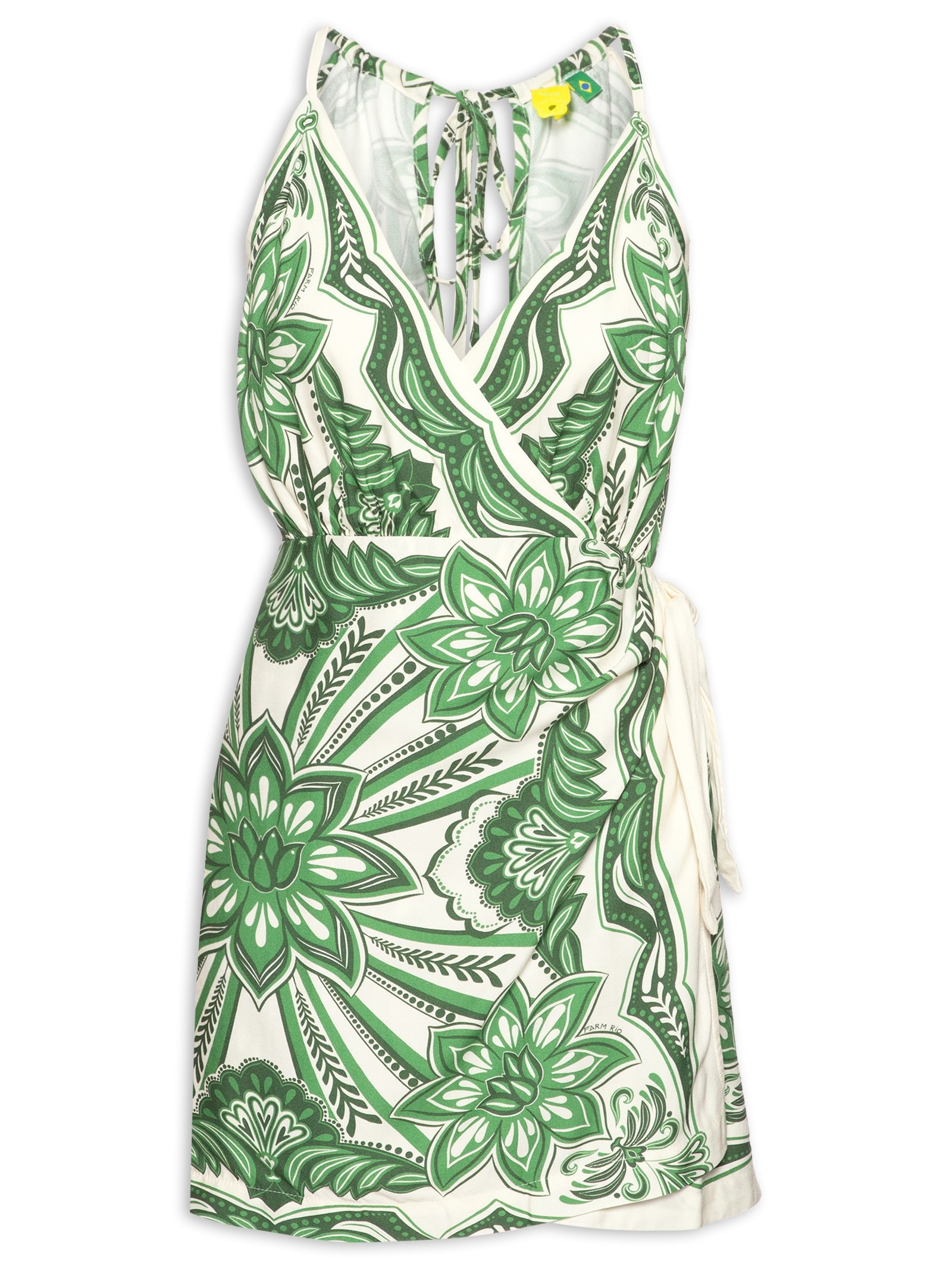 Vestido Curto Lenço Madri Verde - Main Image