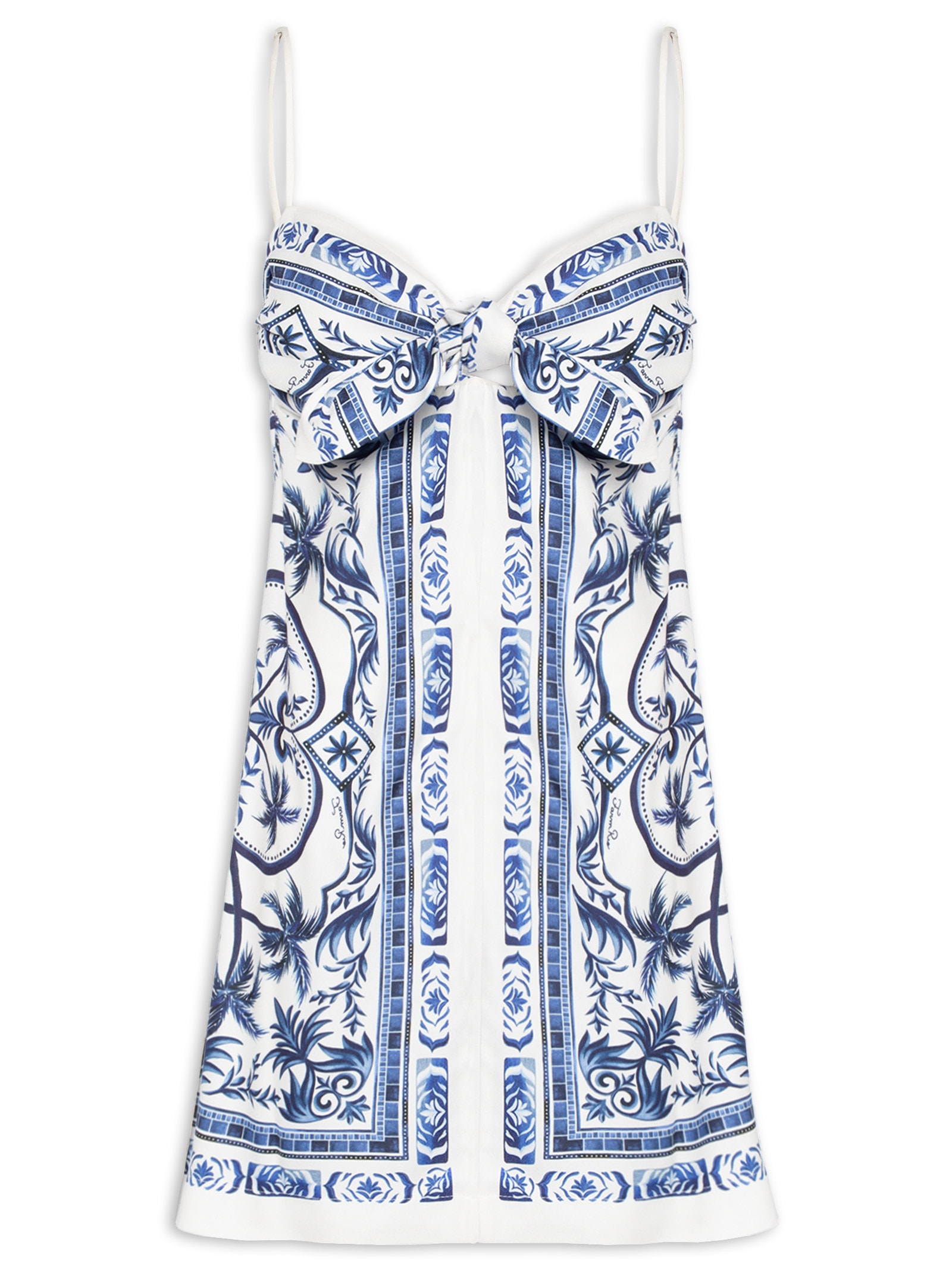 Vestido Curto Lenço Maravilha Azul Farm