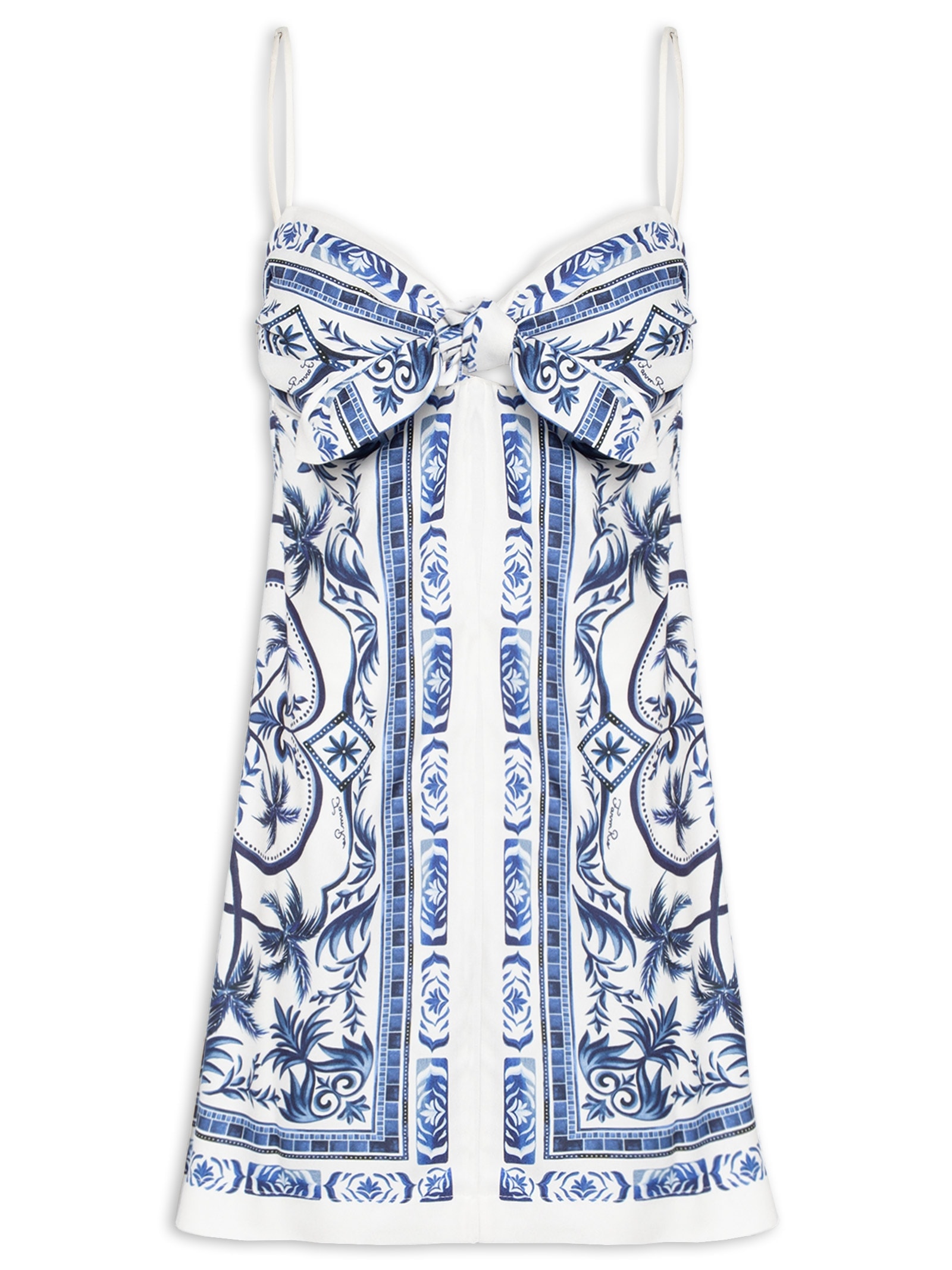 Vestido Curto Lenço Maravilha Azul Farm