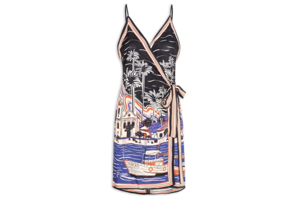 Vestido Curto Lenço Paraty - Preto