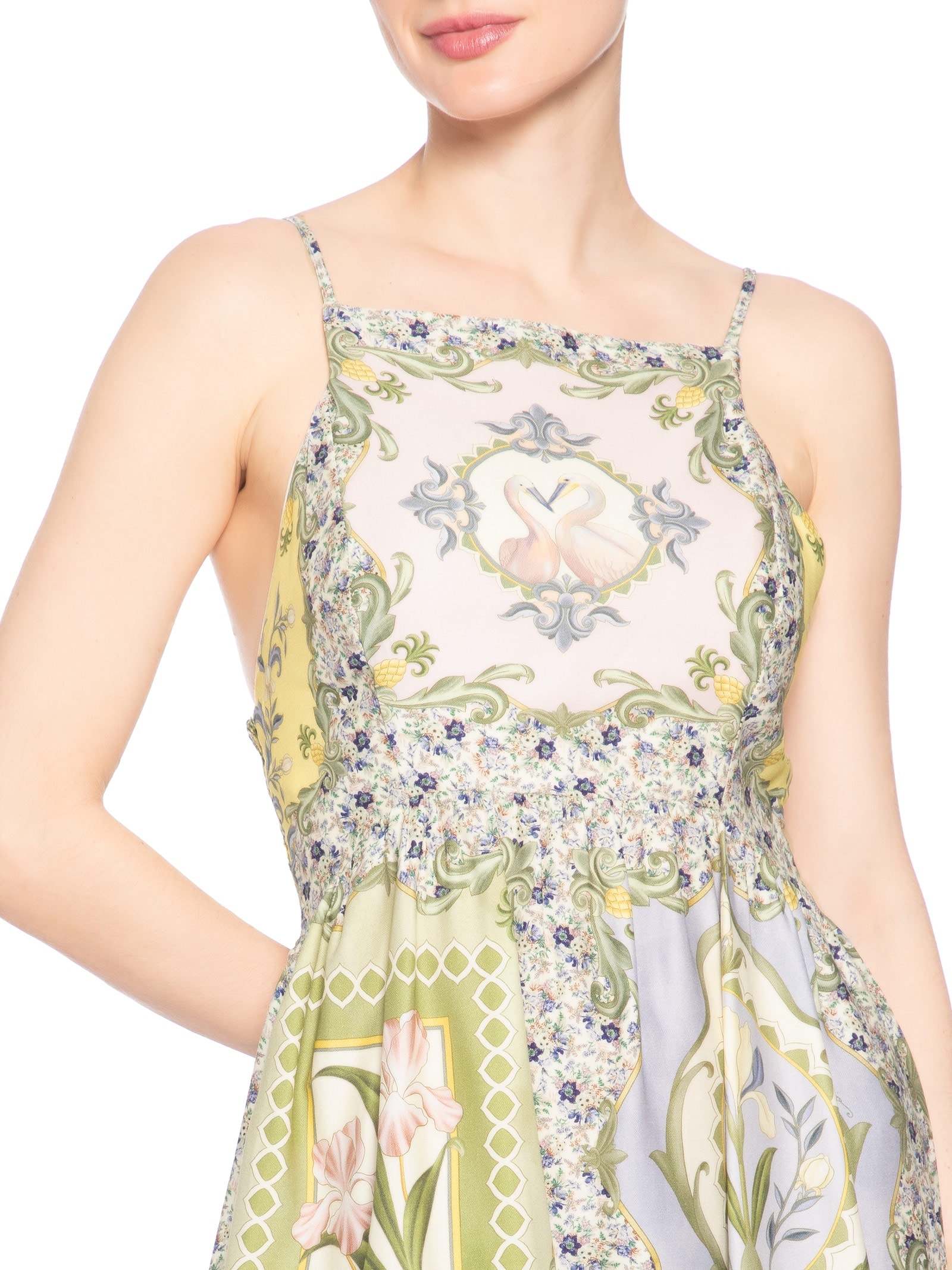 Vestido Curto Lenço Pelicano – Azul Farm