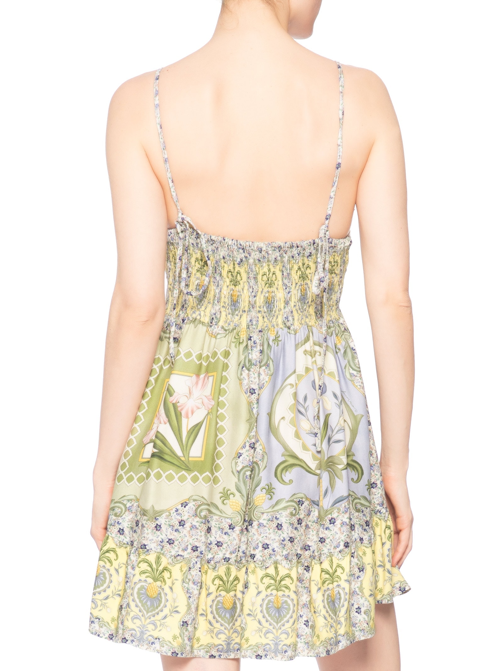 Vestido Curto Lenço Pelicano – Azul Farm