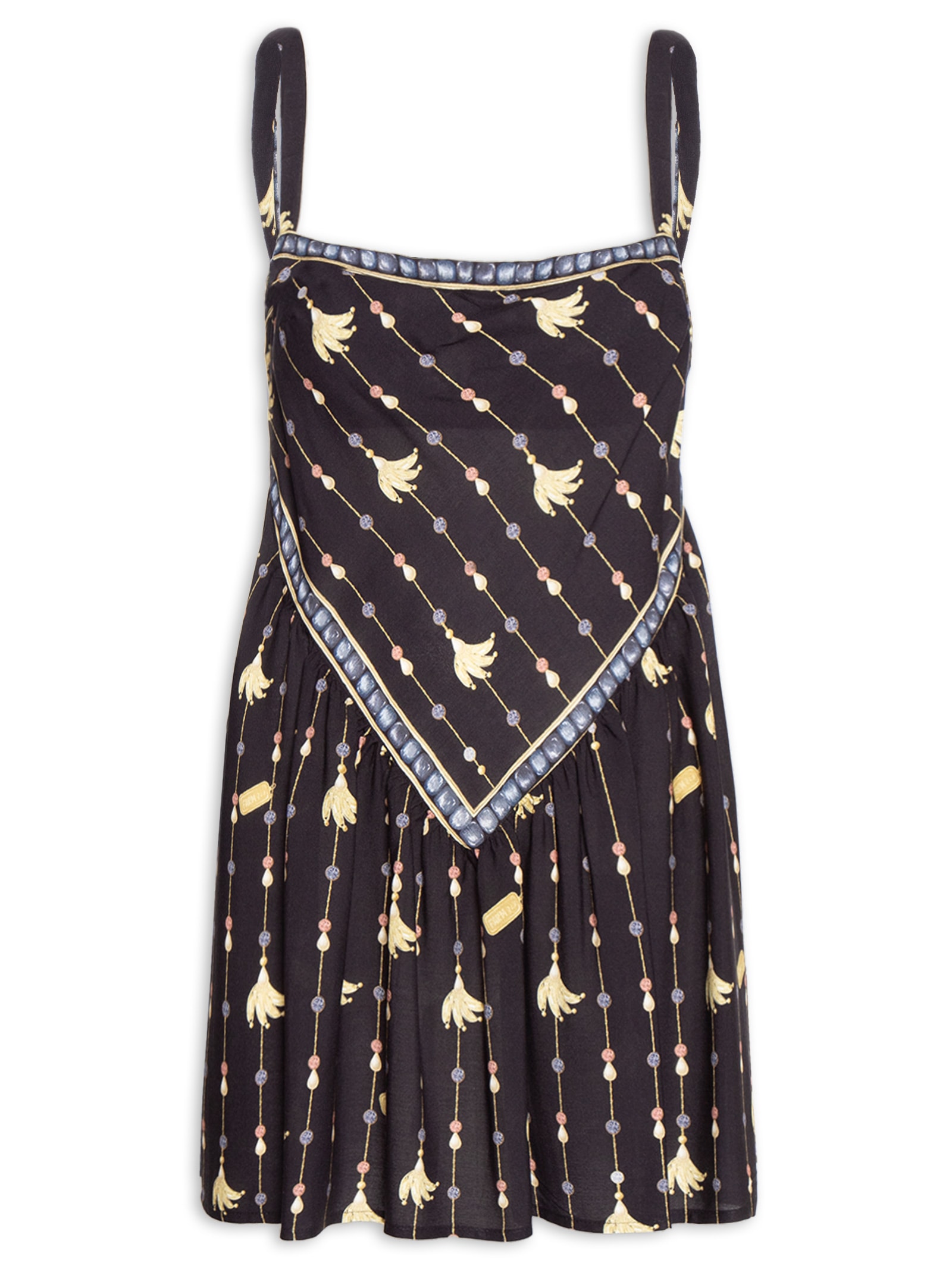 Vestido Curto Lenço Petra – Preto Farm