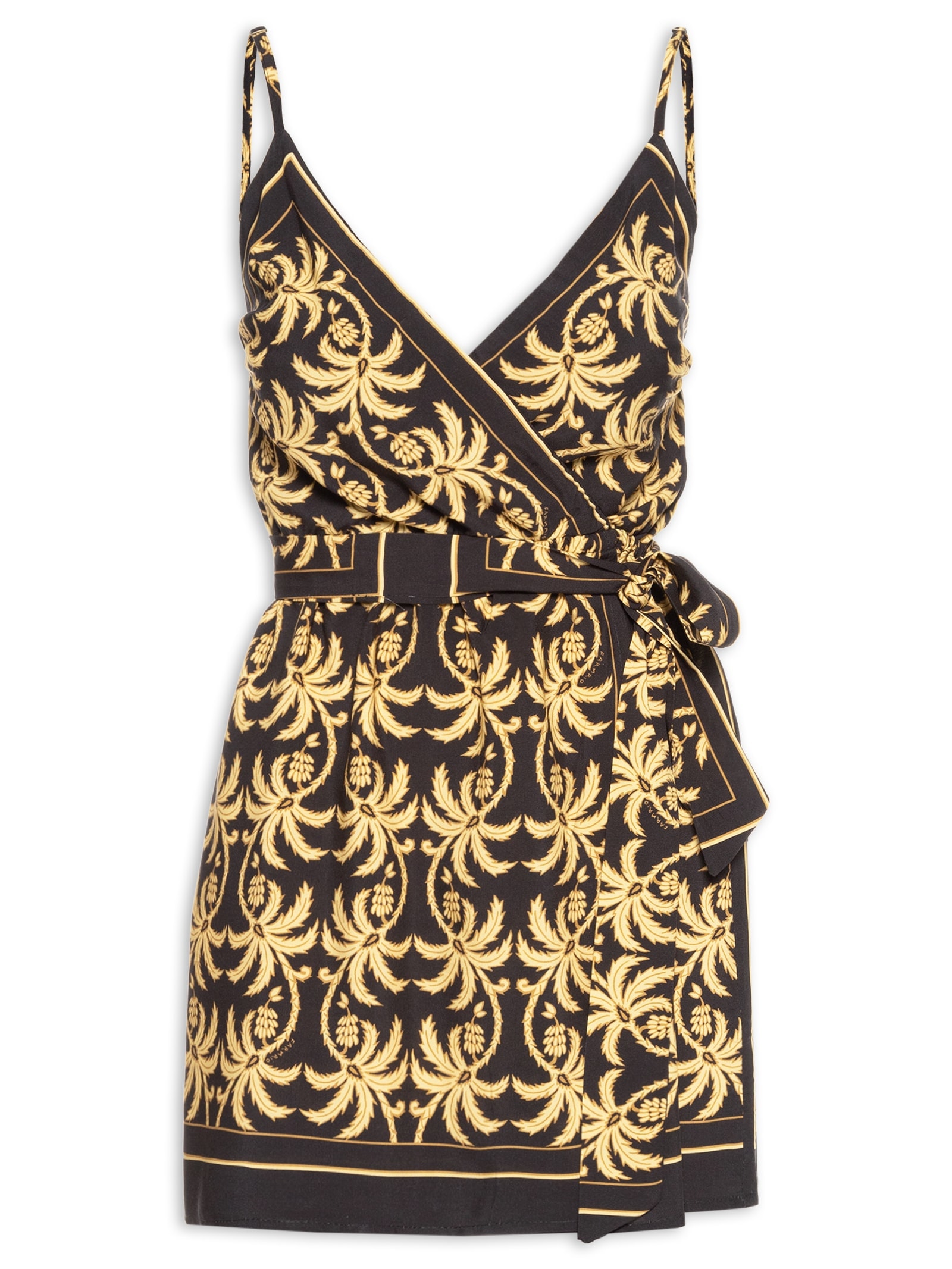 Vestido Curto Lenço Trancoso Preto Farm