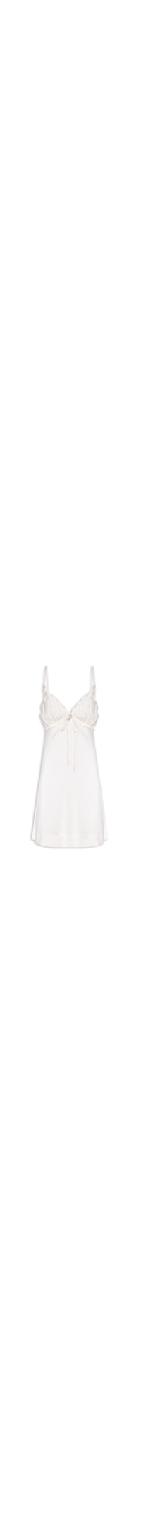 Vestido Curto Linho Busto Franzido - Off White