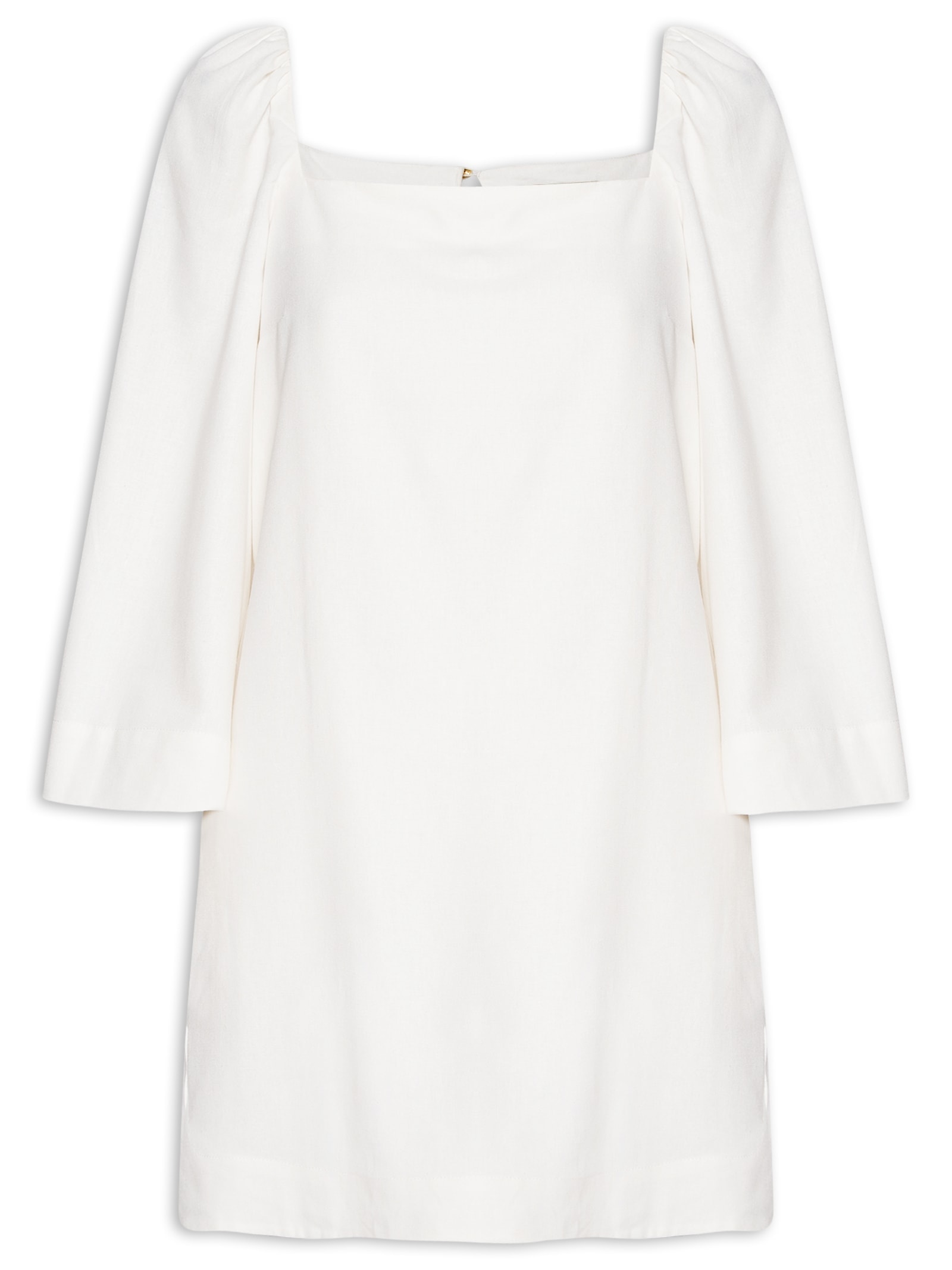 Vestido Curto Linho Retinho Branco Dress To