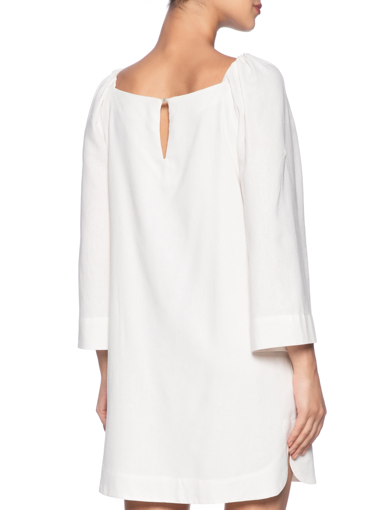 Vestido Curto Linho Retinho Branco Dress To