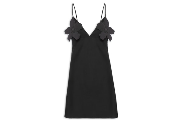 Vestido Curto Liso Blossom - Preto