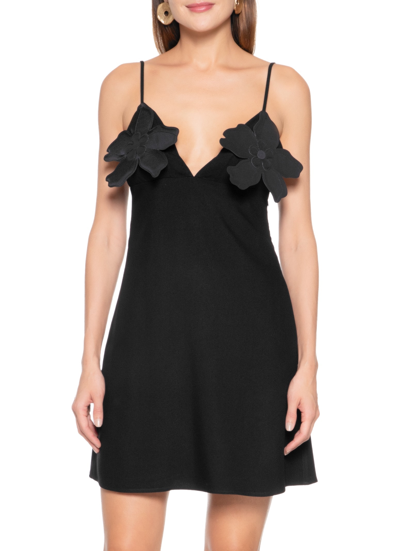Vestido Curto Liso Blossom Preto Salinas