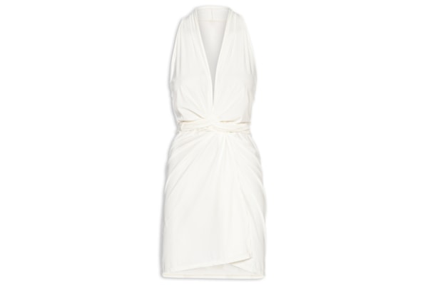 Vestido Curto Liso - Off White