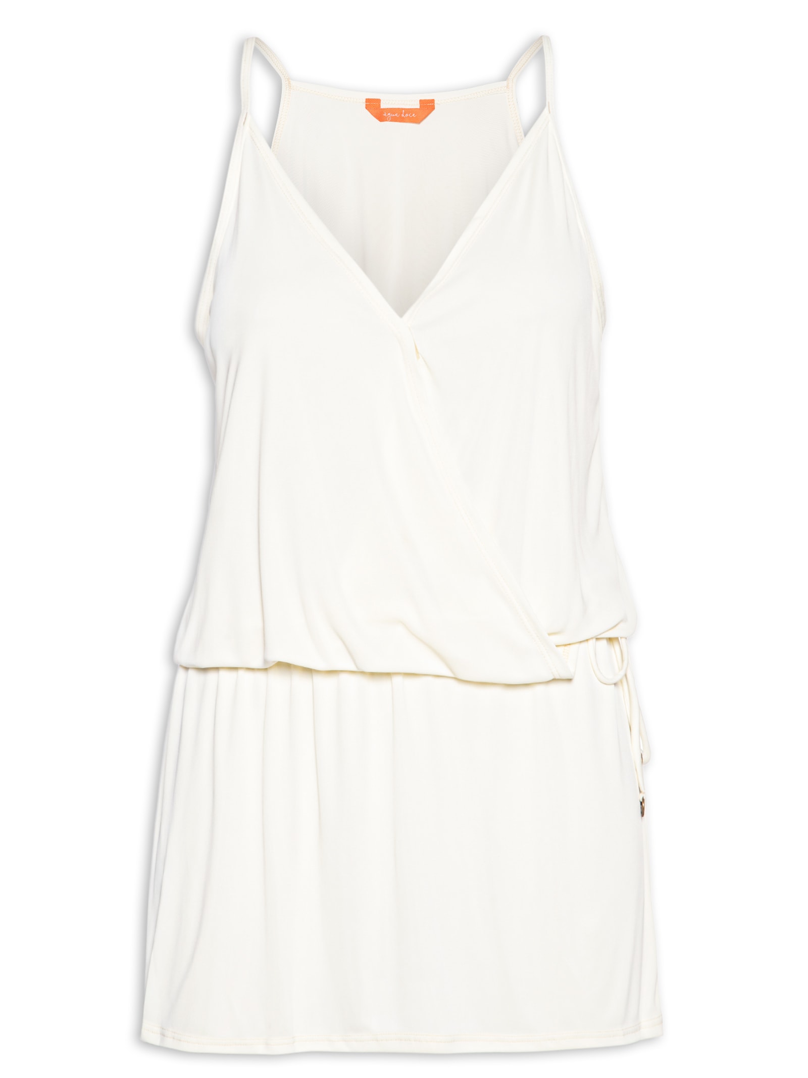 Vestido Curto Liso Off White Água Doce