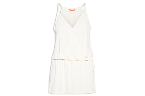 Vestido Curto Liso - Off White