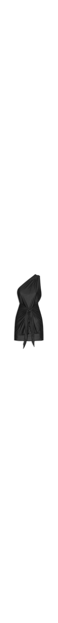 Vestido Curto Liso - Preto