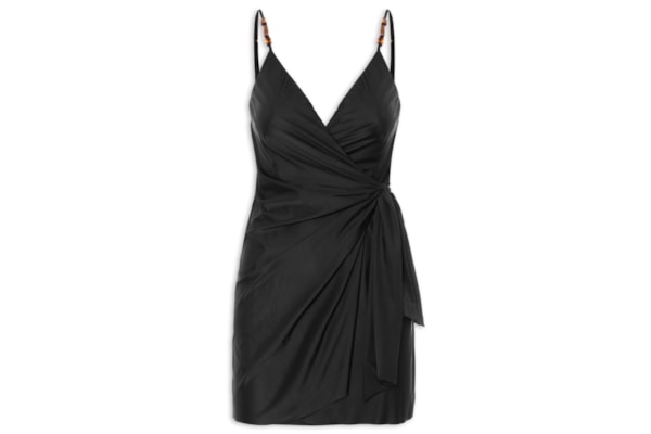 Vestido Curto Liso - Preto