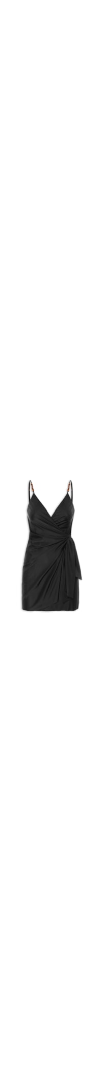 Vestido Curto Liso - Preto