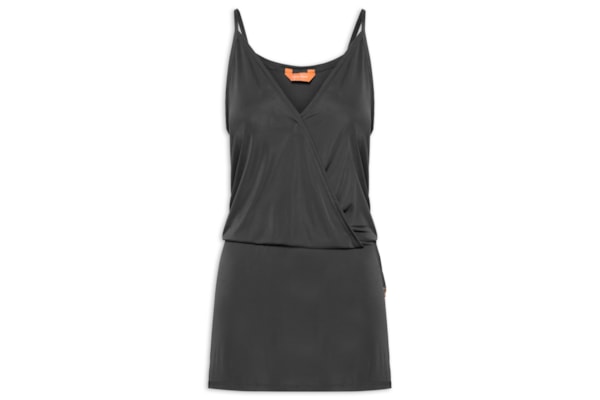 Vestido Curto Liso - Preto