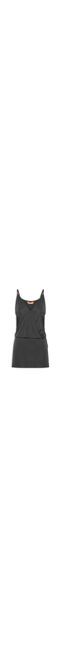 Vestido Curto Liso - Preto