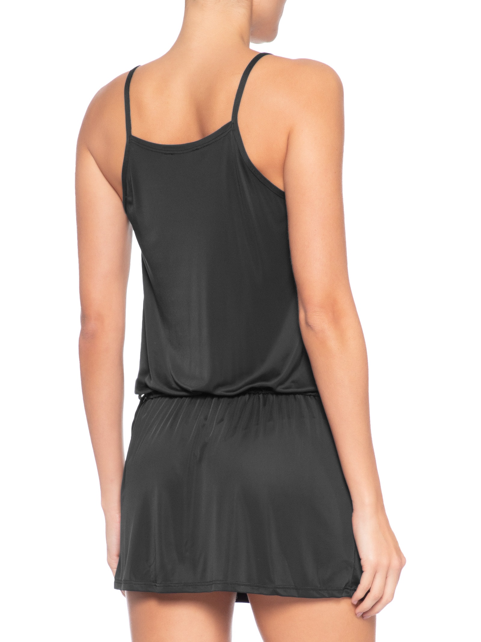 Vestido Curto Liso Preto Água Doce