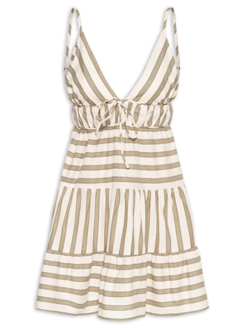 Vestido Curto Listra Morere – Off White