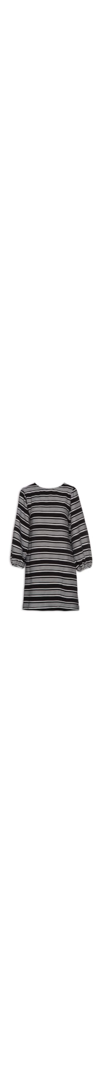 Vestido Curto Listra Pespontos - Preto