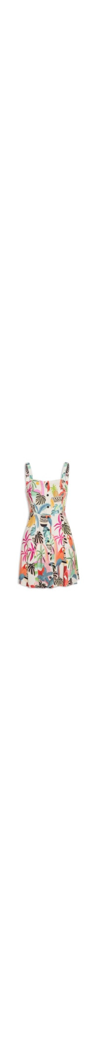 Vestido Curto Magia Tropical - Branco